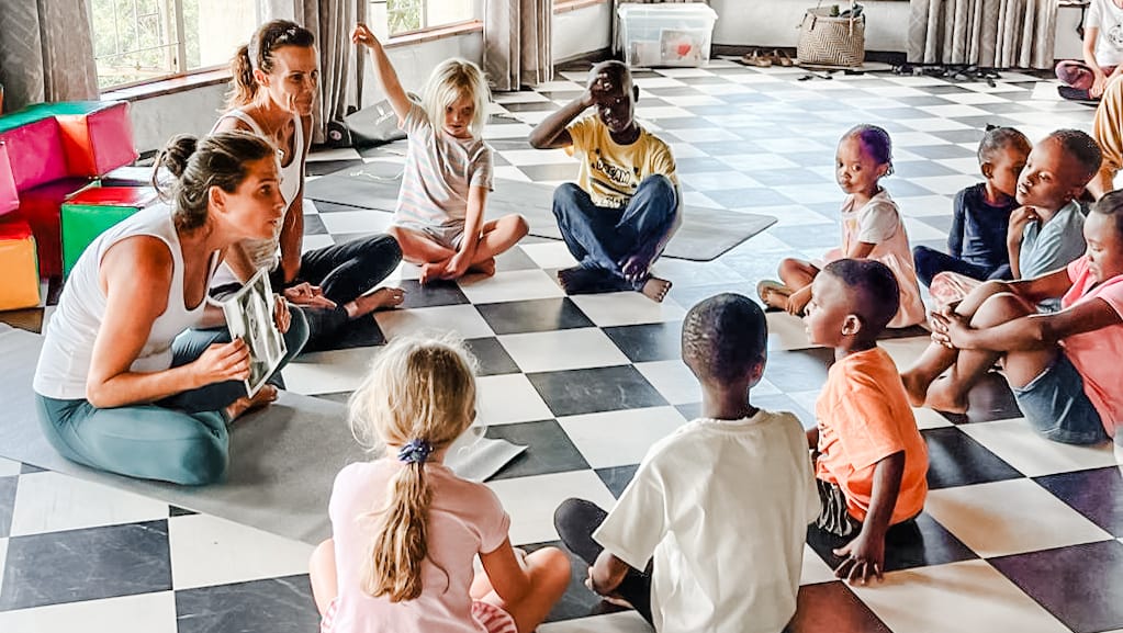 YOT Kids session at the Drakensberg